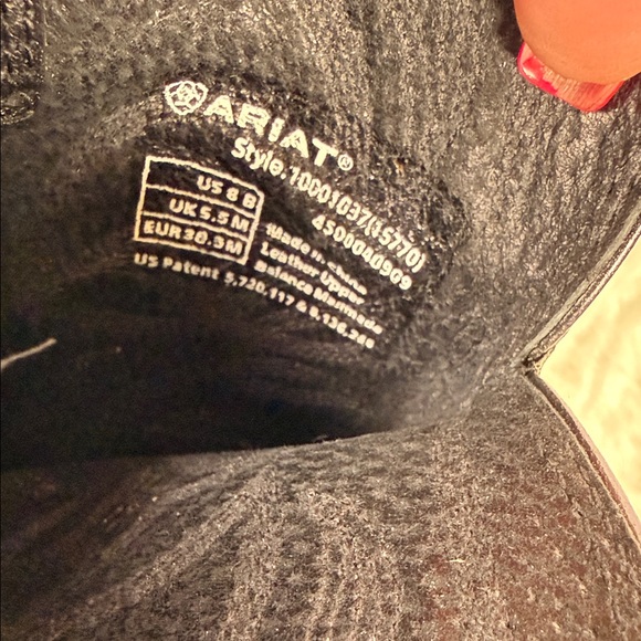 Ariat Black Western Boots Size 8-B - Picture 5 of 6